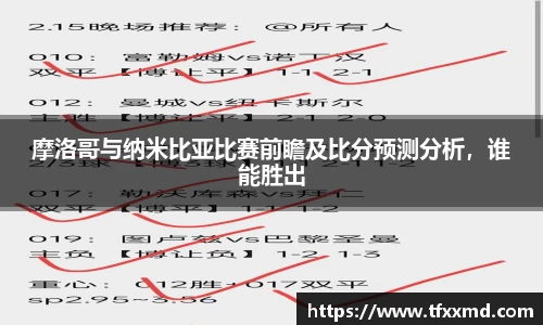 摩洛哥与纳米比亚比赛前瞻及比分预测分析，谁能胜出